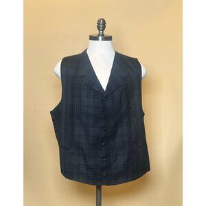 Black plaid suit/tux vest